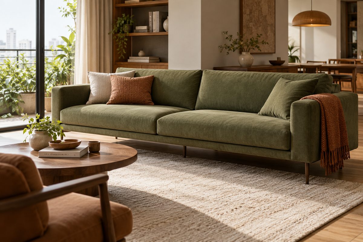 Ảnh minh họa AI cho chủ đề sofa băng dài 2m