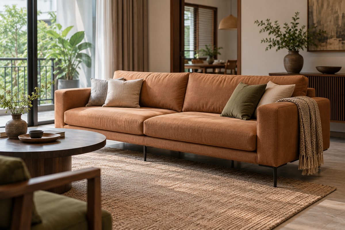 Ảnh minh họa AI cho chủ đề sofa băng dài 2m2