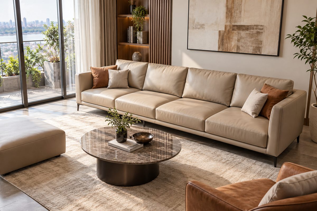 Ảnh minh họa AI cho chủ đề sofa băng 4 chỗ
