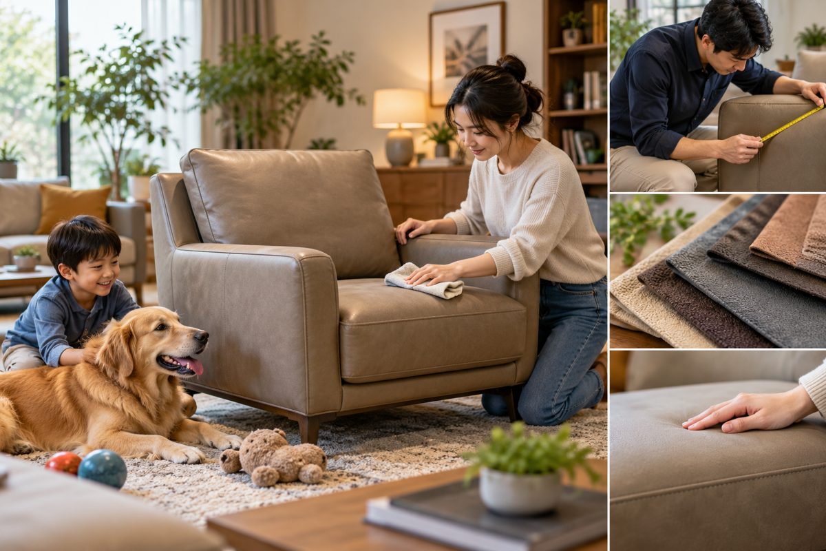 Ảnh minh họa AI cho chủ đề bảo quản sofa da microfiber