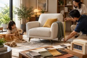Ảnh minh họa AI cho chủ đề sofa đơn cao cấp