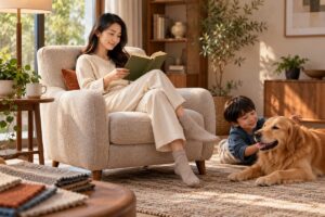 Ảnh minh họa AI cho chủ đề sofa đơn thư giãn