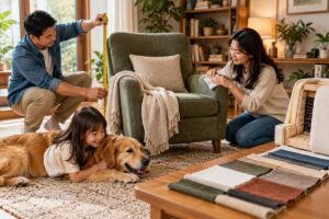 Ảnh minh họa AI cho chủ đề sofa đơn và ghế bành
