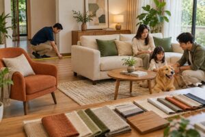 Ảnh minh họa AI cho chủ đề chọn sofa cho phòng khách 15m2