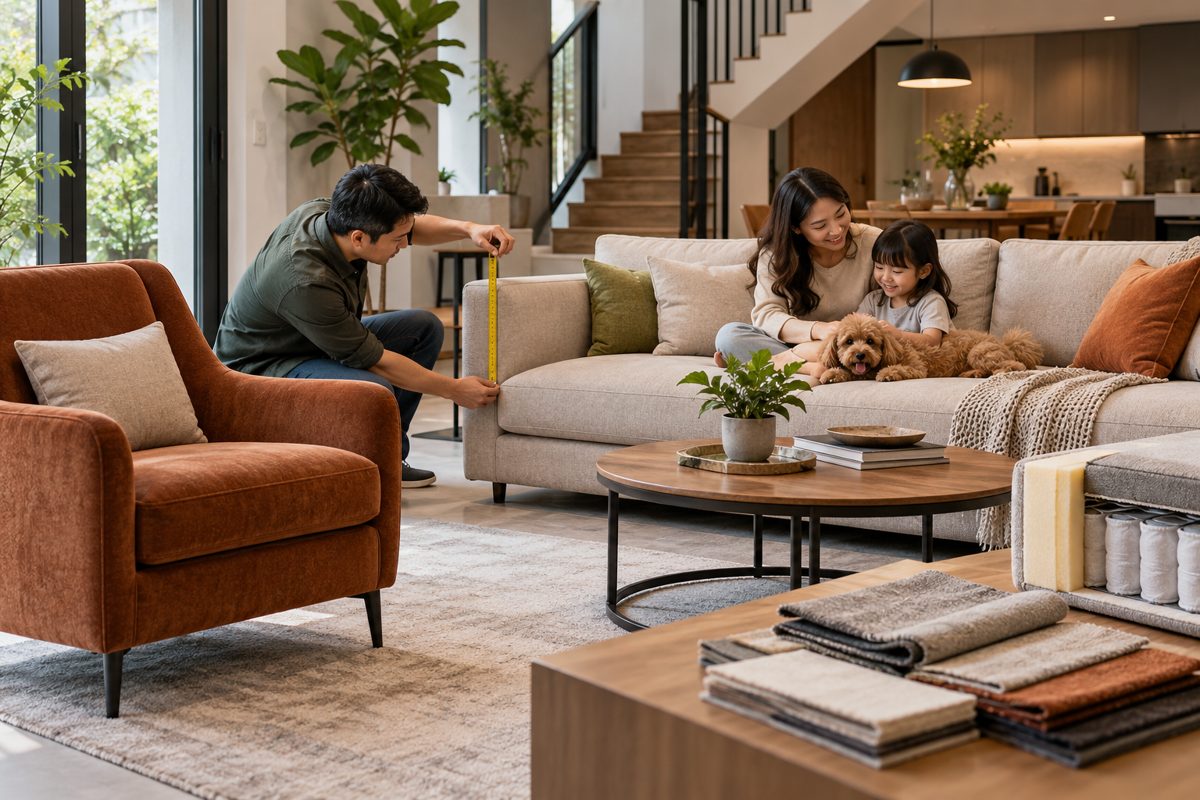 Ảnh minh họa AI cho chủ đề sofa cho nhà phố