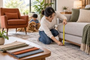 Ảnh minh họa AI cho chủ đề chiều cao mặt ngồi sofa