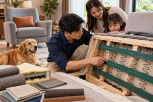 Ảnh minh họa AI cho chủ đề lò xo sofa và dây đai